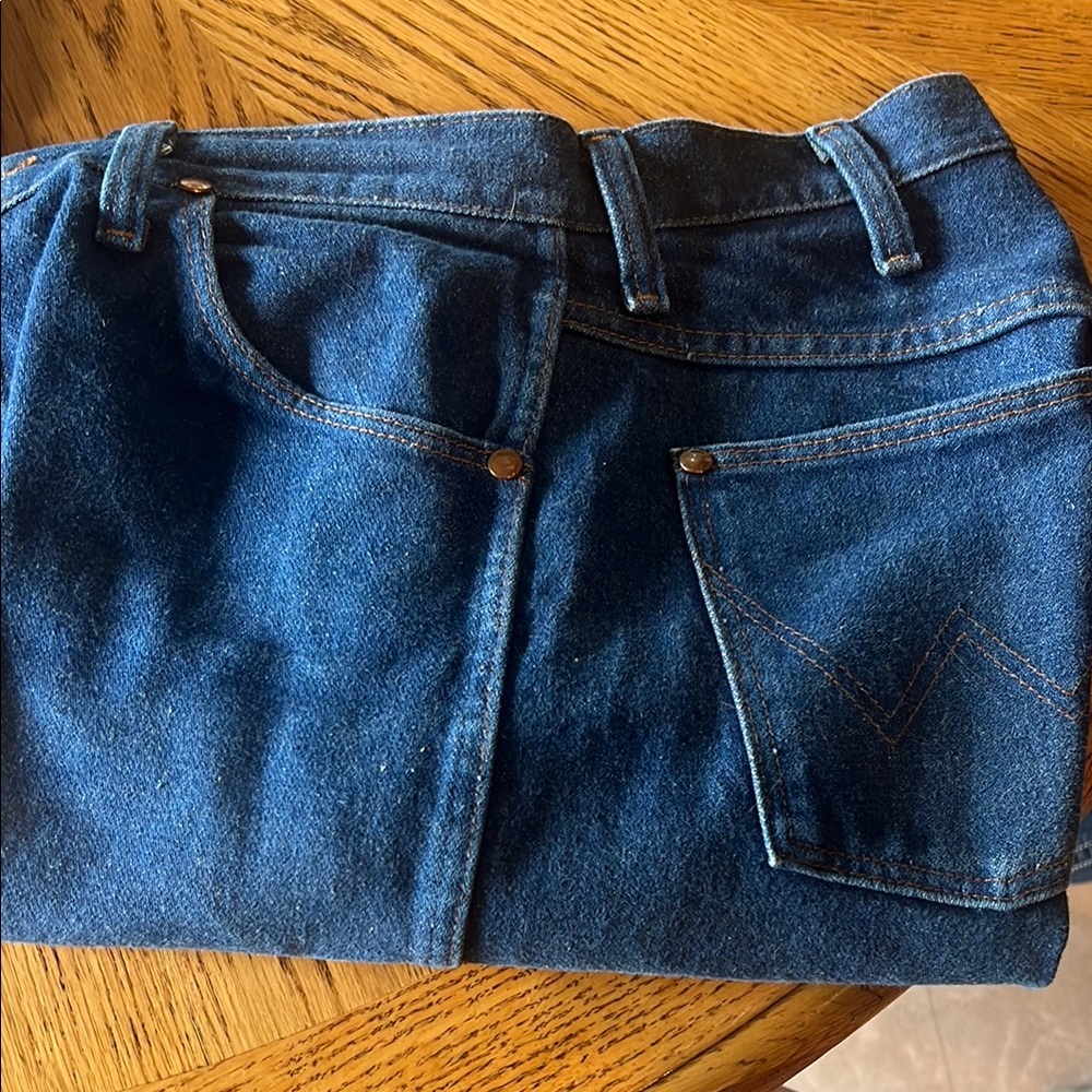 Wrangler Blue Straight Jeans Classic Denim Style